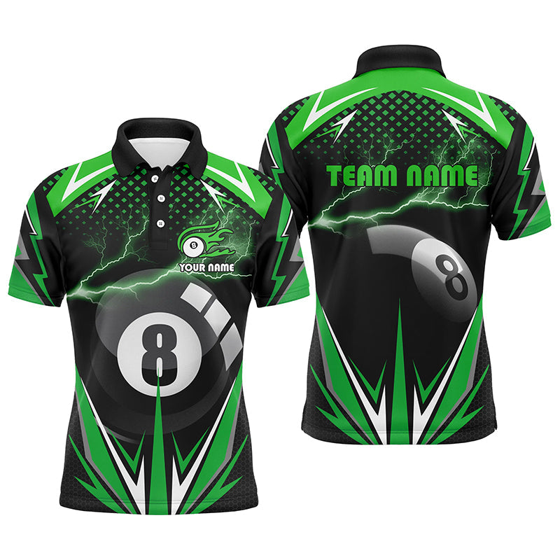 Custom 3D Billiards Polo Shirt for Men - Thunder Green V0714