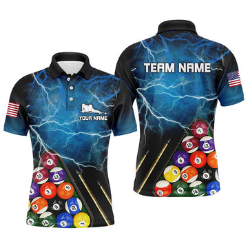 Custom 3D Billiards Polo Shirt for Men V0130