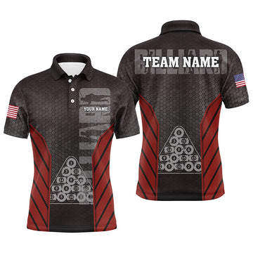 Custom Red Hive 3D Polo Shirt for Men - Billiards V0399