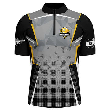 Men's Custom 9 Ball Pool Quarter-Zip Shirt V0769
