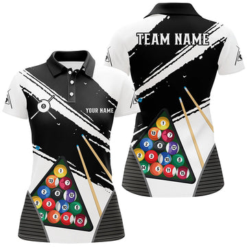 Women's Custom Billiard 8 Ball Polo Shirt V0781