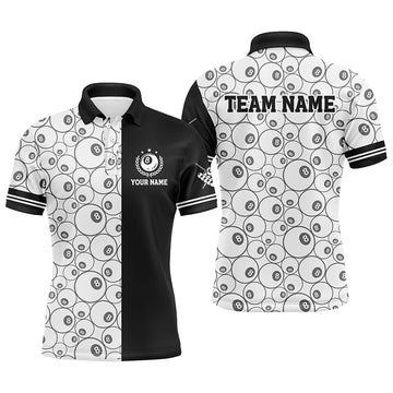 Custom 8 Ball Billiard Polo Shirt for Men V0180