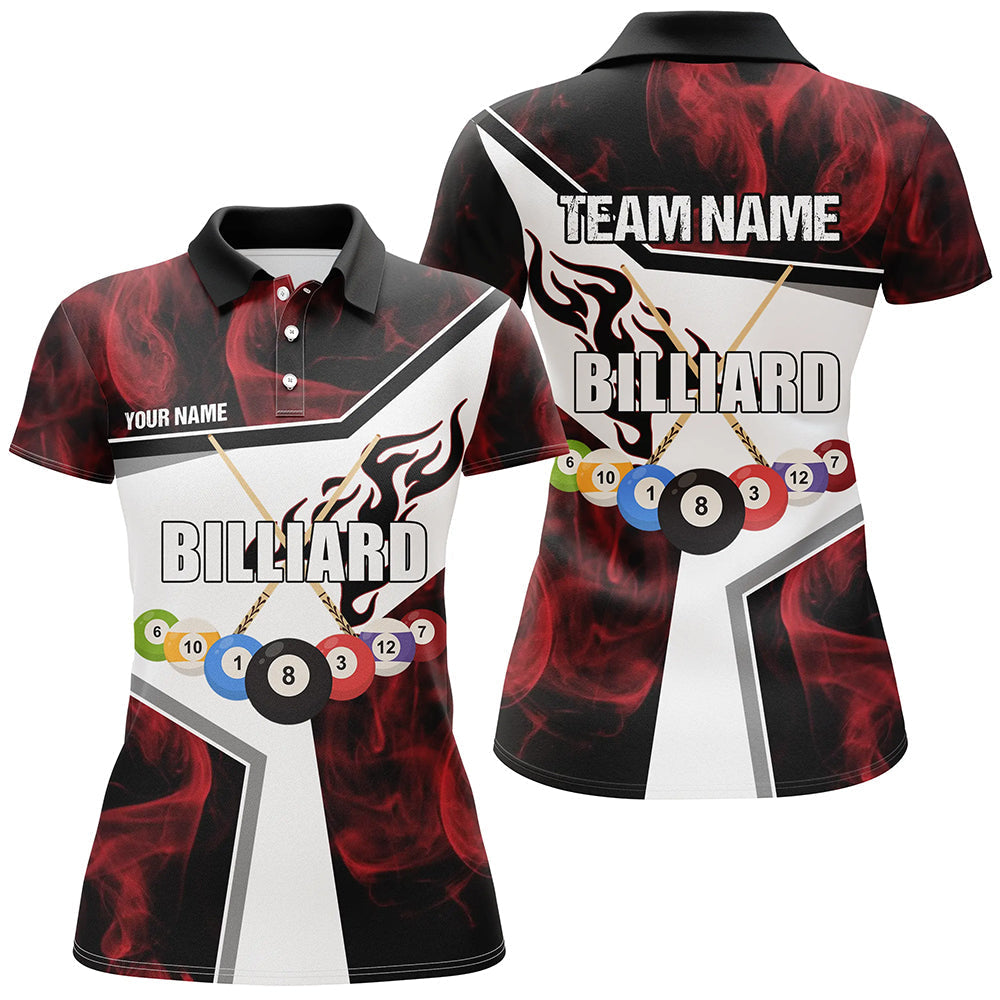 Personalised Women's Billiard Polo Shirt - Custom Team Design V1132