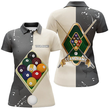 Women's Custom 9 Ball Pool Polo Shirt V0544