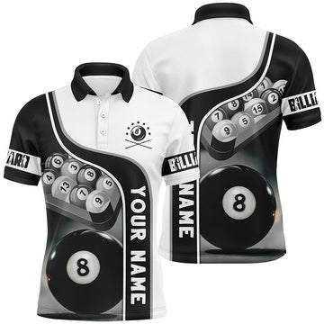 Custom 3D Polo Shirt for Men - 8 Ball Pool Team V0721
