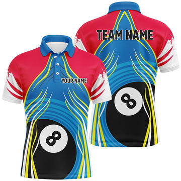 Custom 8 Ball Pool Polo Shirts for Men V1128