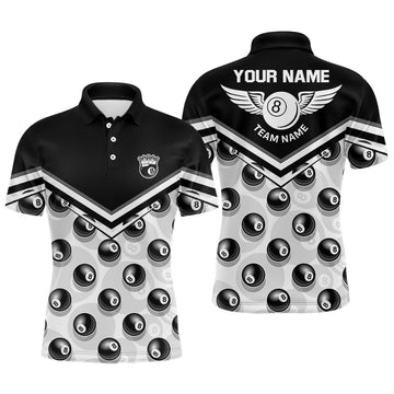 Men's Custom Billiards 8-Ball Polo Shirt V0078