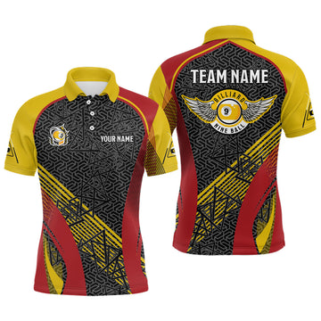 Funny Wings 9 Ball Pool Polo Shirt for Men V0777