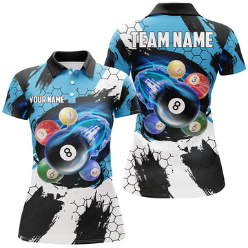 Custom 3D Billiard Balls Polo Shirt for Women T0604
