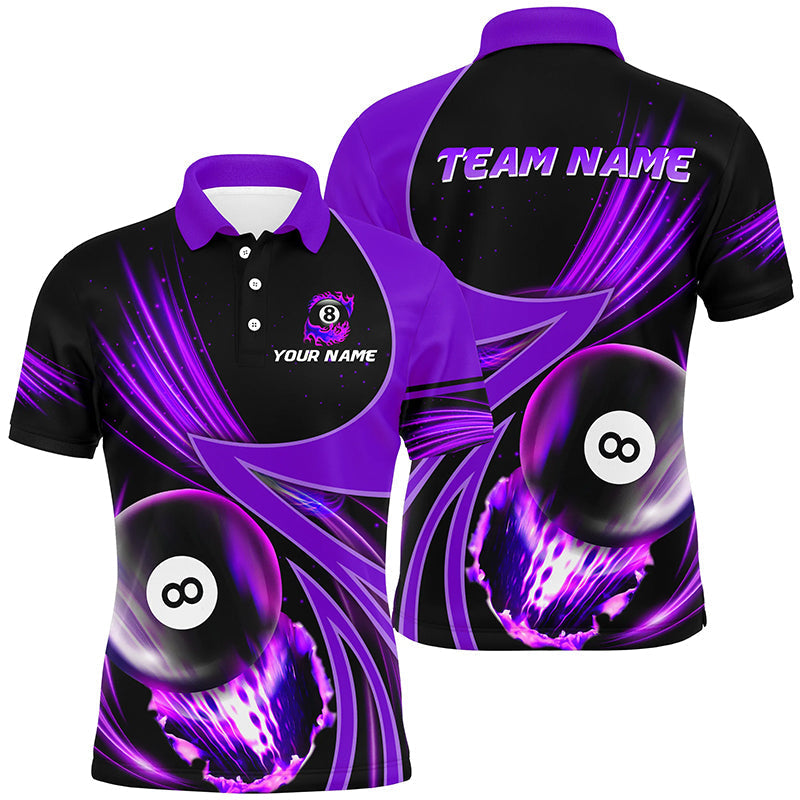 Custom 3D Purple Billiards Polo Shirt for Men T0690