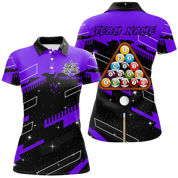 Custom Purple 8 Ball Pool Jerseys for Women T1963