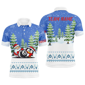 Funny Christmas Billiard Polo Shirt for Men T0522