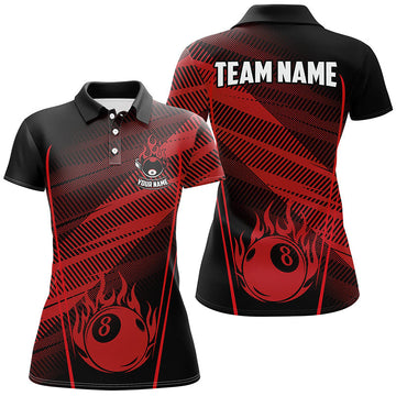 Custom Red 8 Ball Billiard Shirts for Women T2001