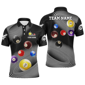 Personalised 3D Billiard Polo Shirt for Men - Multicolour T0183