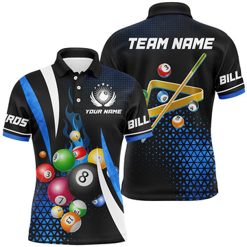 Custom Blue Billiards Polo Shirt for Men T0622