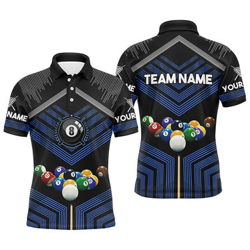 Custom Blue Billiard Balls 3D Polo Shirt for Men T0223