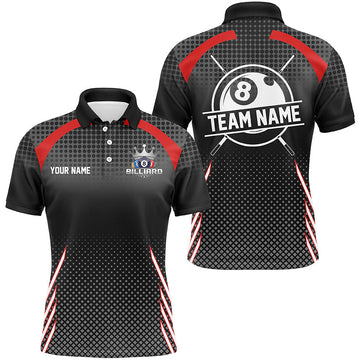 Men's Custom Red Billiard Tournament Shirts T2131