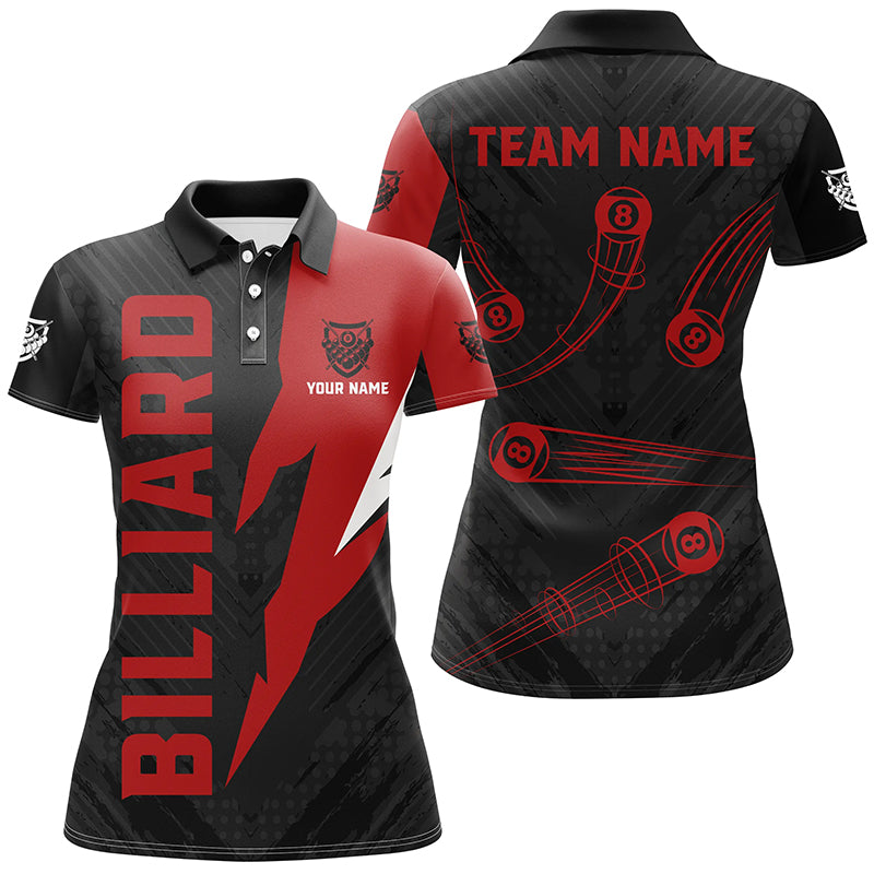 Women's Red Billiard Tournament Jerseys T2401