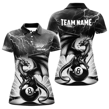 Custom Black 8 Ball Pool Shirts for Women T2431