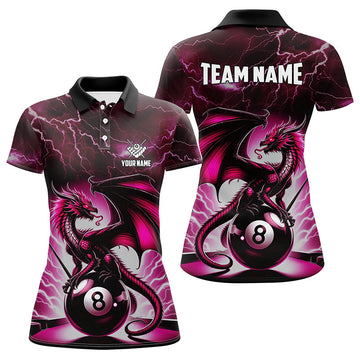 Pink Dragon 8 Ball Pool Shirts for Women T2432