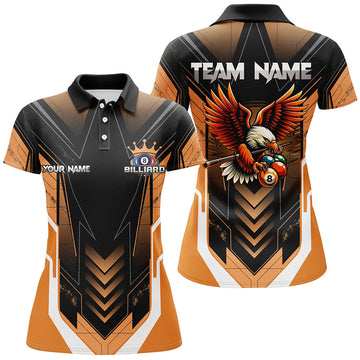 Custom Funny Eagle Billiard Shirt for Women - Orange Sports Jersey T2222