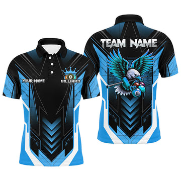 Personalised Funny Eagle Billiard Shirt for Men - Blue Sports Jersey T2223