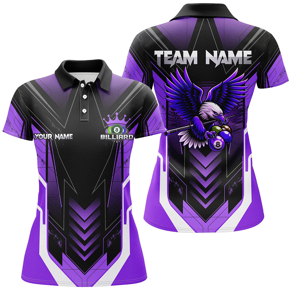 Custom Purple Eagle Billiard Jersey for Women T2224