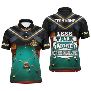Men's 3D Billiard Polo Shirt - Less Talk More Chalk T0177
