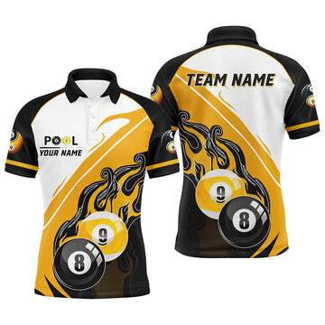 Men's Black & Yellow Billiard Polo Shirts T1127