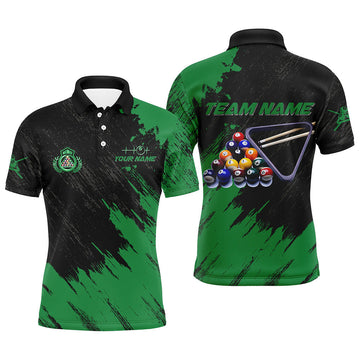 Green Billiards Polo Shirt for Men - All Over Print T0186