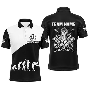 Funny Billiard Polo Shirt for Men - Custom Team Name, 8 Ball T0623