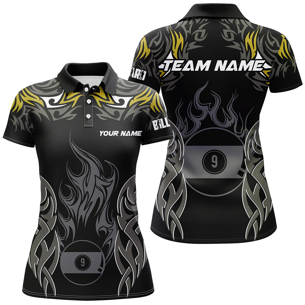 Women's Yellow 9-Ball Billiard Tournament Jersey T2338