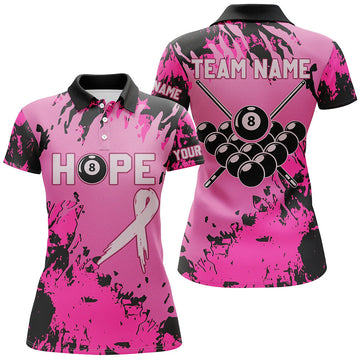 Pink Camo Women's Billiard Shirt - Breast Cancer Awareness T2353