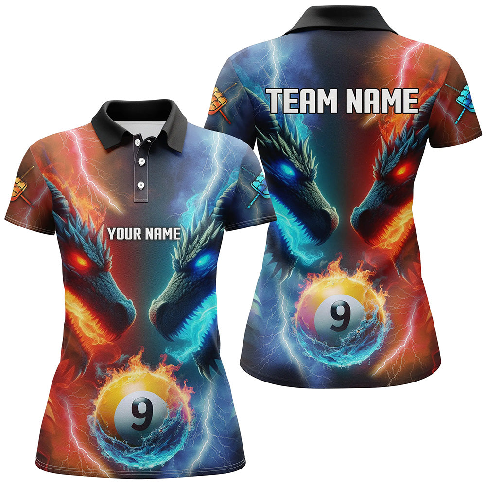 Women's 3D Dragon Pool Billiard Jersey T2396