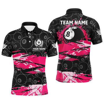 Personalised Pink Grunge Billiard Jerseys for Men T1939