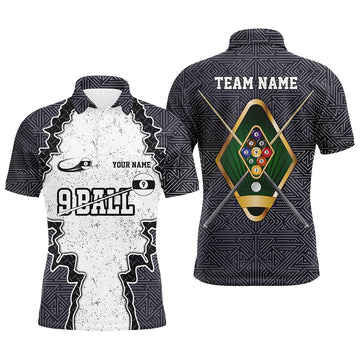 Custom Men's 9 Ball Pool Polo Shirt T0484