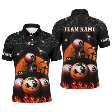 Men's 3D Printed Billiard Halloween Polo Shirt T0299