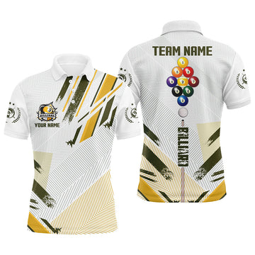 Men's Yellow 9-Ball Pool Tournament Shirts T1754
