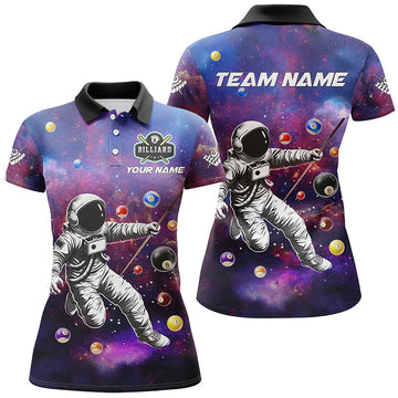 Custom 3D Printed Billiard Shirt for Women - Galaxy Astronaut Theme T2016