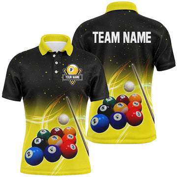 Men's Custom Yellow 9 Ball Pool Jerseys T2233