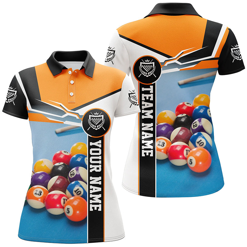 Custom 3D Printed Billiards Polo Shirt for Women T0162