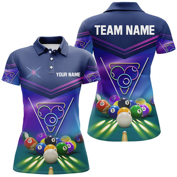 Personalised Neon Billiard Polo Shirt for Women T0197