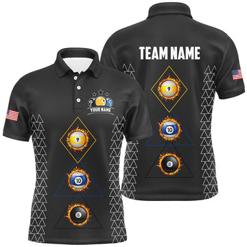 Men's Billiard Team Jerseys - Personalised 8, 9 & 10 Ball Shirts T1711