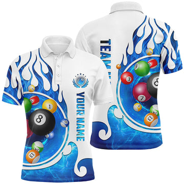 Custom Billiard Polo Shirt for Men - Blue T0254