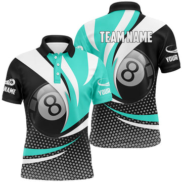 Turquoise 3D Billiard Shirt for Women - Custom 8 Ball Gift T1543