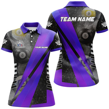 Custom Purple Billiard Jerseys for Women T2143