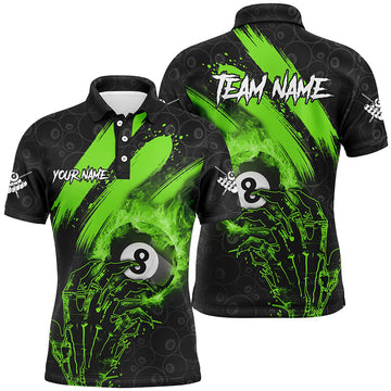 Custom Green 8-Ball Pool Shirt for Men T1745