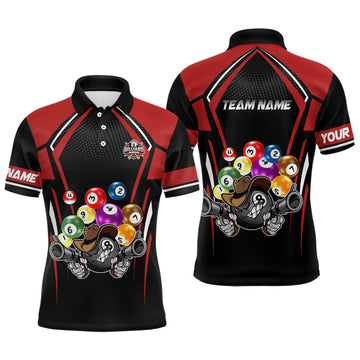 Personalised Funny Billiard Polo Shirt for Men - Custom Team Name T0536