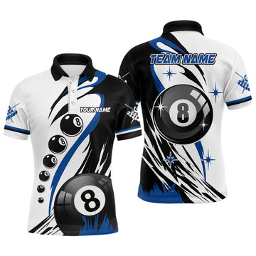 Custom Blue Billiards Polo Shirt for Men T1230