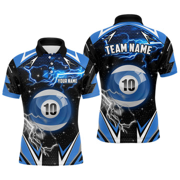 Men's Custom 10 Ball Pool Polo Shirts T0925